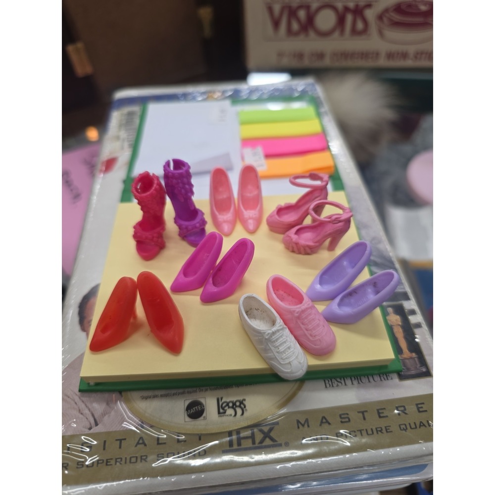 Barbie Doll Shoes Vintage 1990s Superstar Era PUMPS Lot of 7 PAIRS High Heel